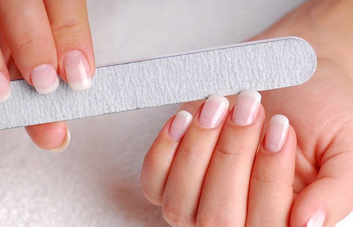 Filing nails