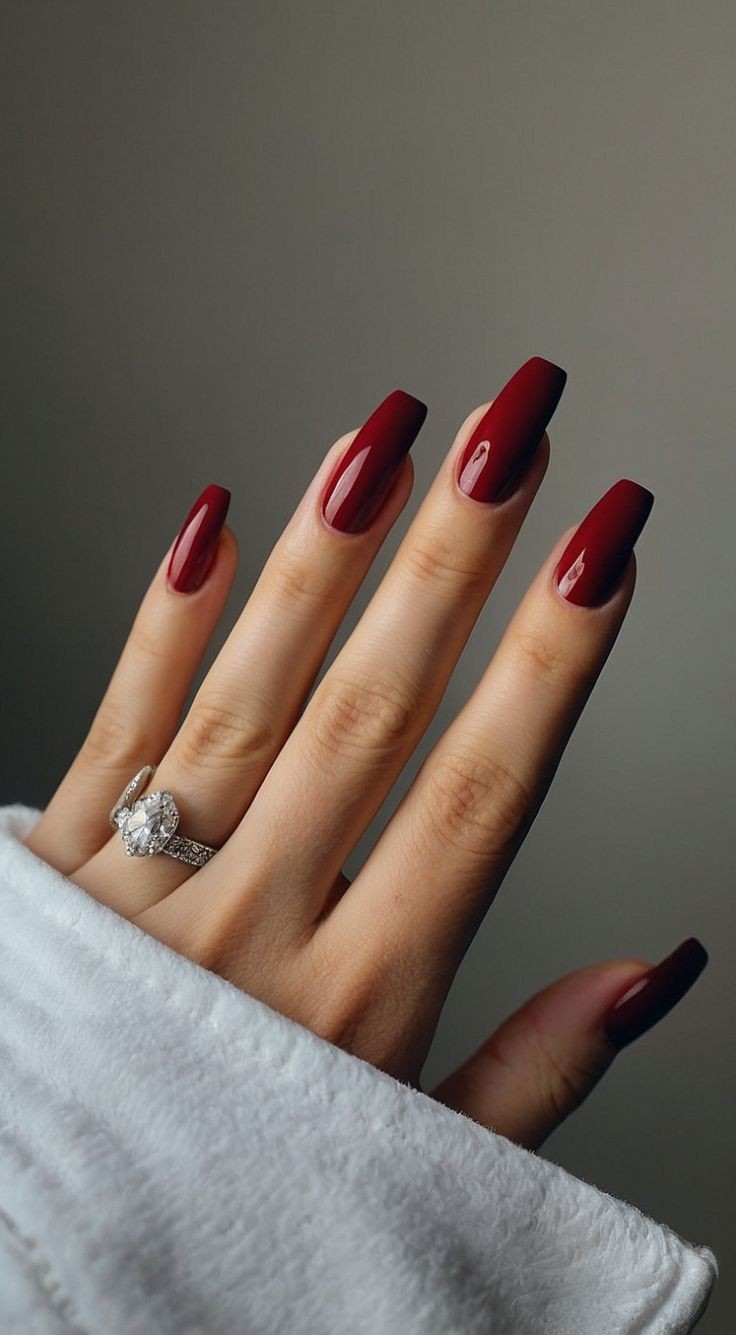 Deep Burgundy nail polish 