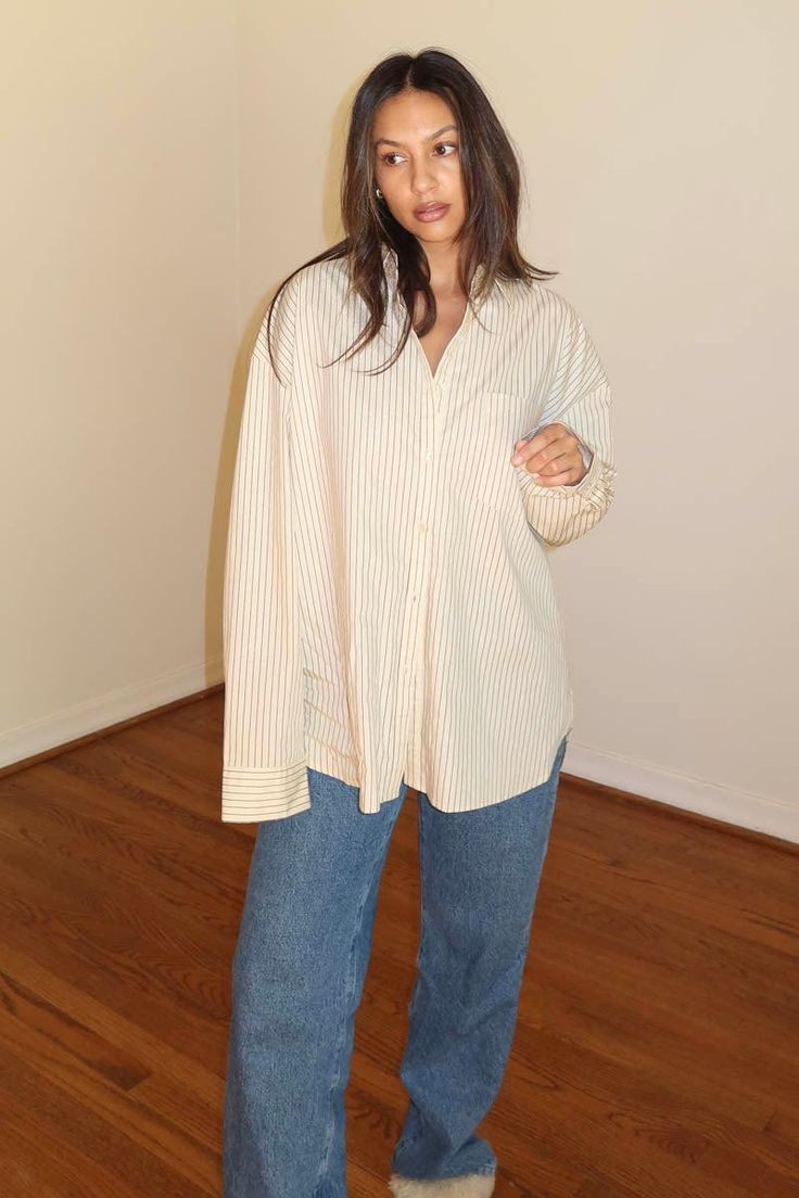 Oversized button-down shirt @Pinterest