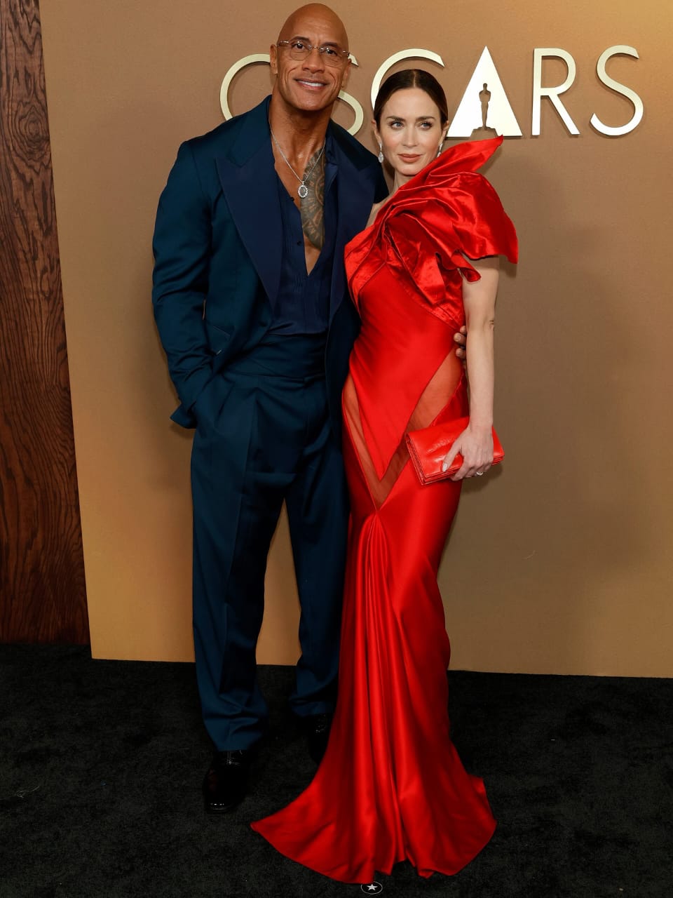 Emily Blunt and Dwayne Johnson at the Governor’s Awards 2025 in Los Angeles